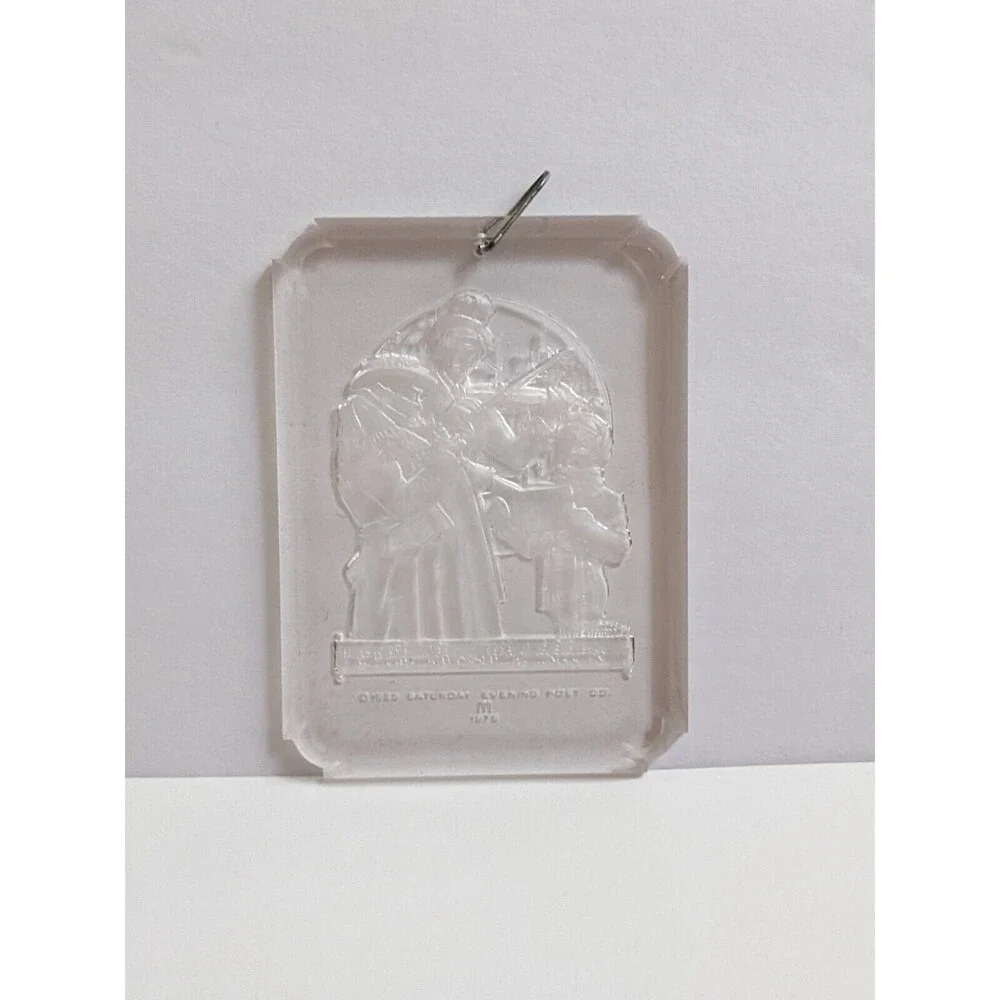 Vintage 1978 McDonald's Ornament Norman Rockwell Painting Dickens Christmas Trio